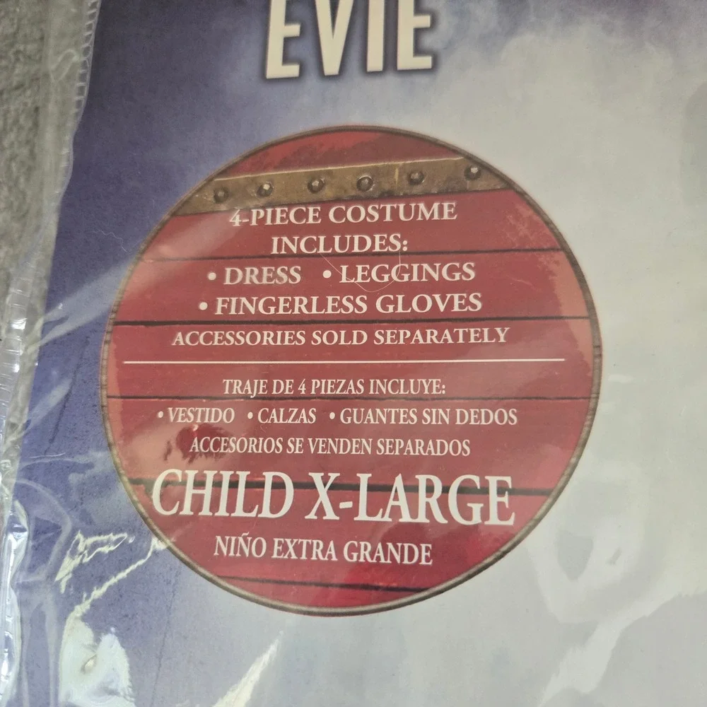 Disney Descendants 2 Evie Costume Kids XL 14-16 Blue Dress Leggings 431